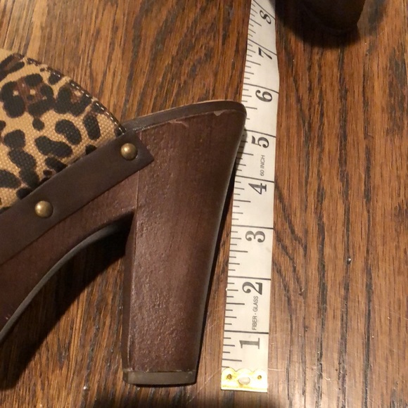 Report Leopard Design Chunky Heels Sandals 👡 Shoe - Picture 4 of 15